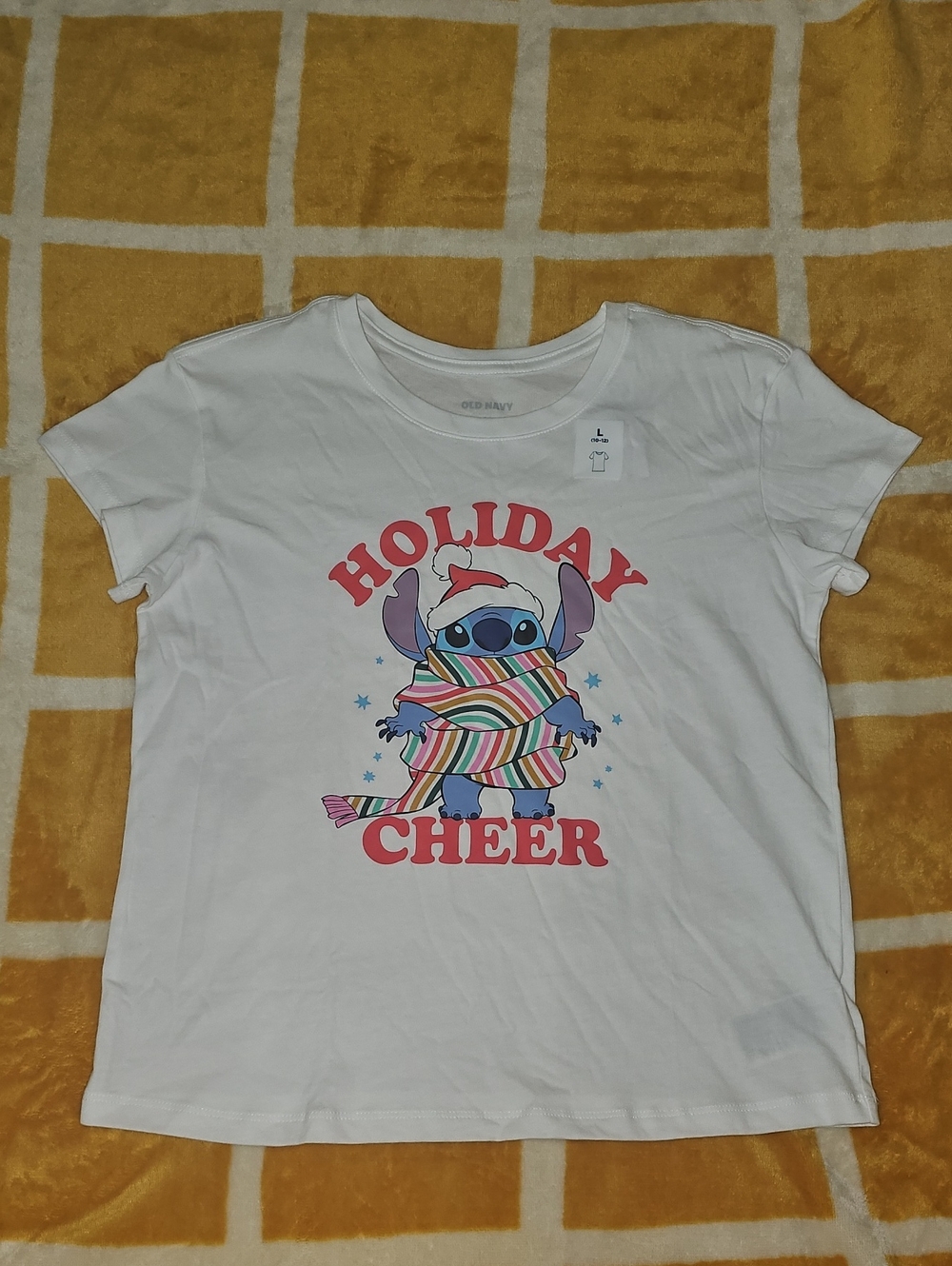 Old Navy X Disney© Stitch Holiday Cheer Graphic T-Shirt for Girl Large 10-12 New